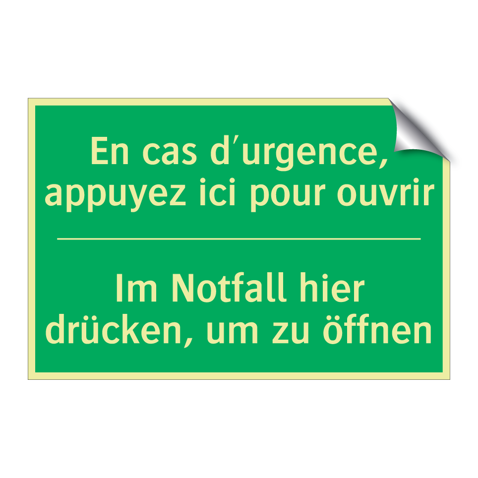 Im Notfall hier drücken, um zu  /.../ - En cas d'urgence, appuyez ici  /.../
