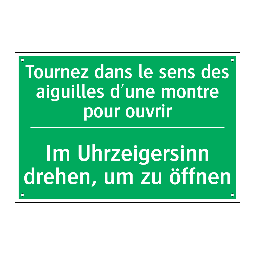 Im Uhrzeigersinn drehen, um zu  /.../ - Tournez dans le sens des aiguilles  /.../