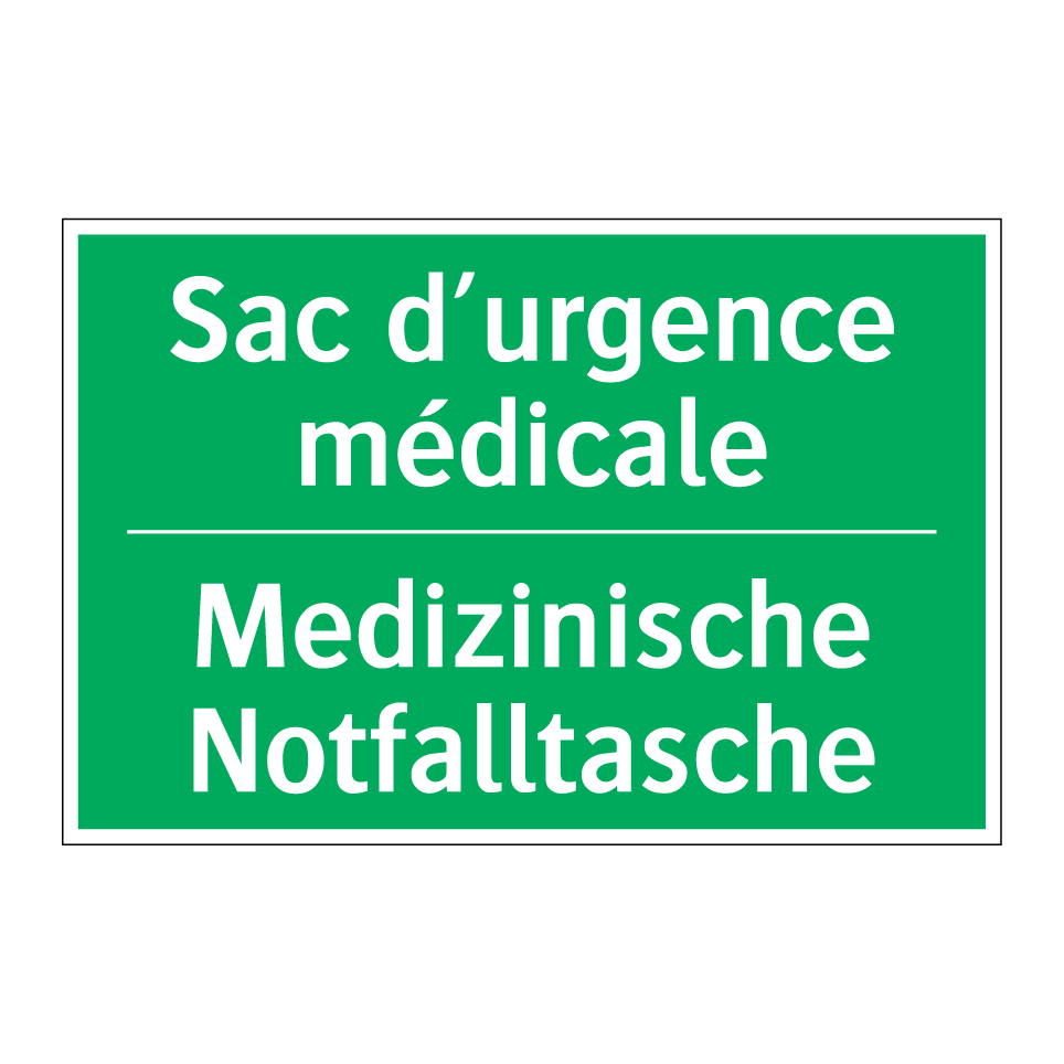 Medizinische Notfalltasche - Sac d’urgence médicale