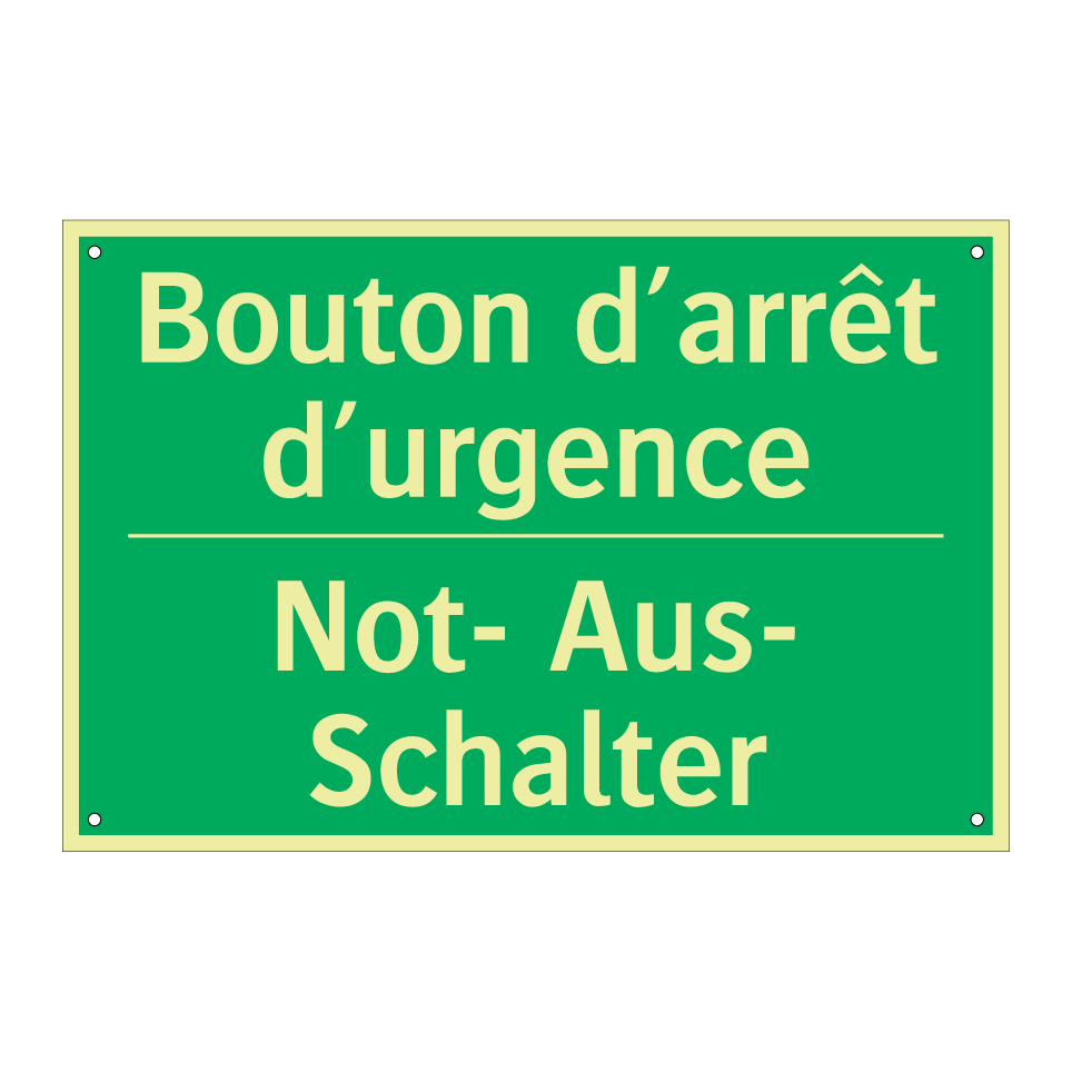 Not- Aus- Schalter - Bouton d’arrêt d’urgence