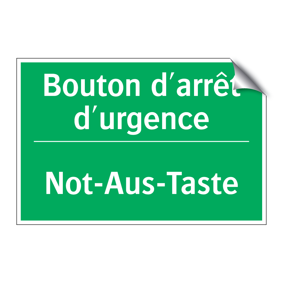Not-Aus-Taste - Bouton d'arrêt d'urgence