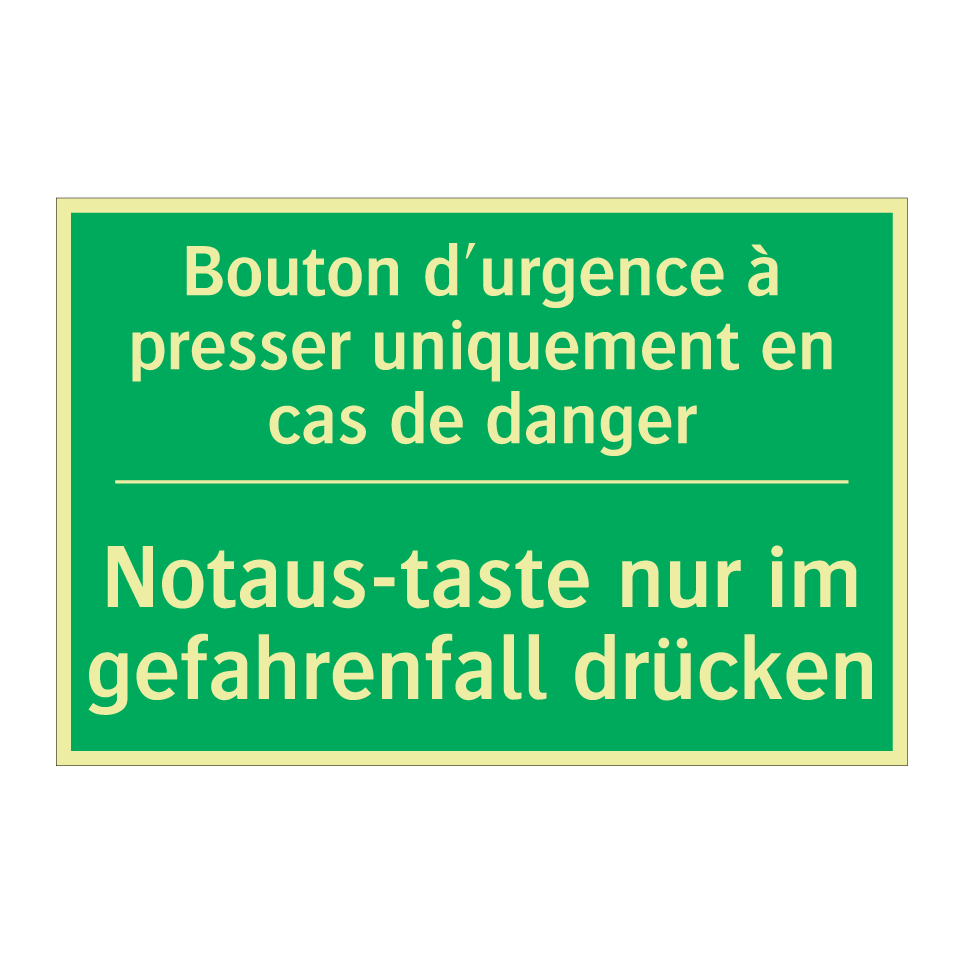 Notaus-taste nur im gefahrenfall  /.../ - Bouton d'urgence à presser uniquement  /.../