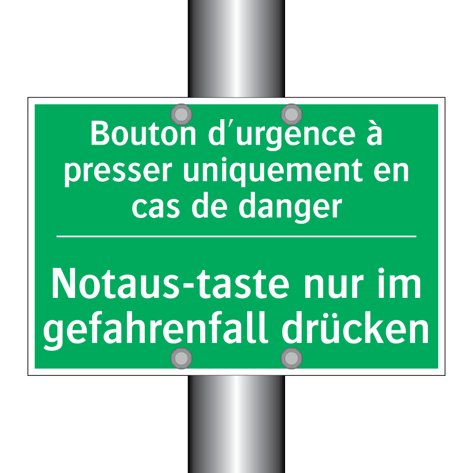 Notaus-taste nur im gefahrenfall  /.../ - Bouton d'urgence à presser uniquement  /.../