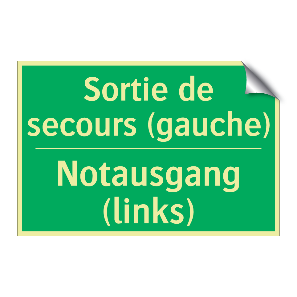 Notausgang (links) - Sortie de secours (gauche)