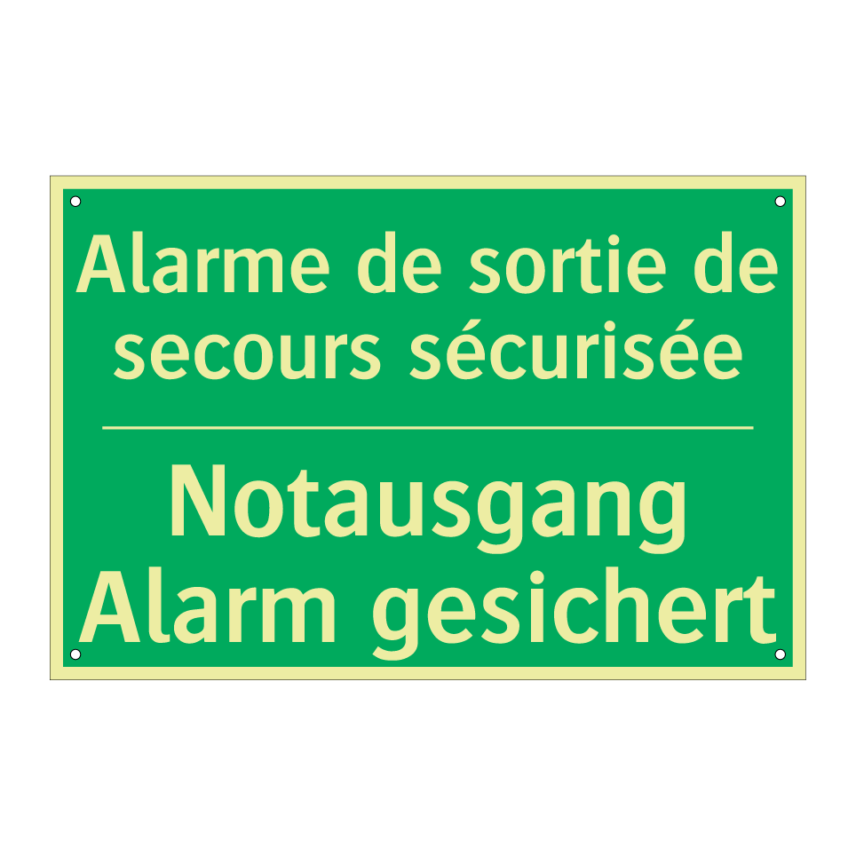 Notausgang Alarm gesichert - Alarme de sortie de secours sécurisée /.../