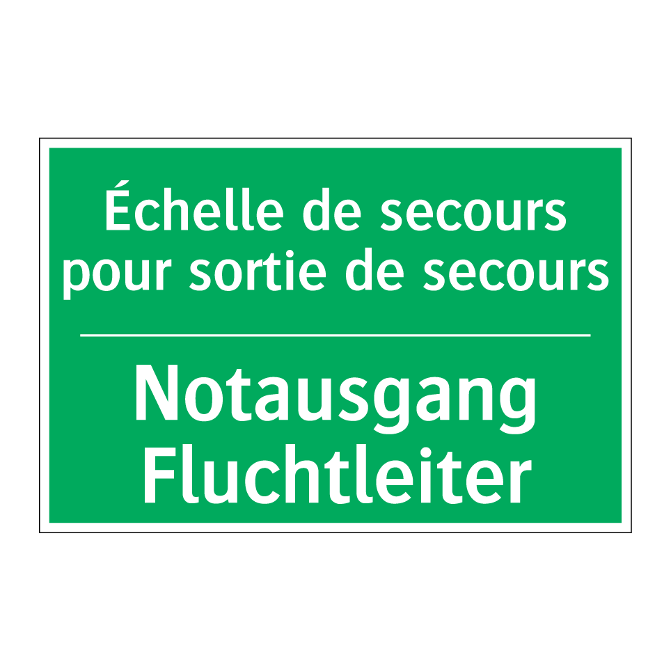 Notausgang Fluchtleiter - Échelle de secours pour sortie  /.../