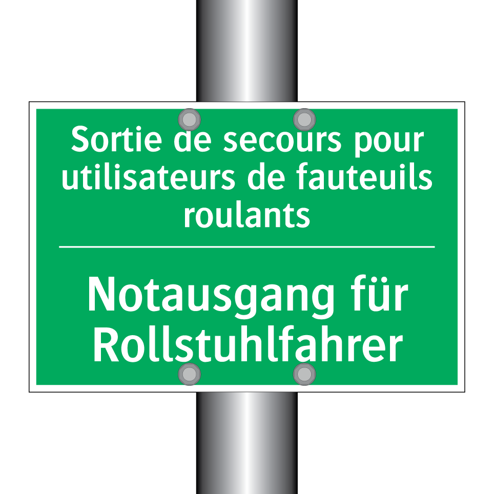 Notausgang für Rollstuhlfahrer - Sortie de secours pour utilisateurs  /.../