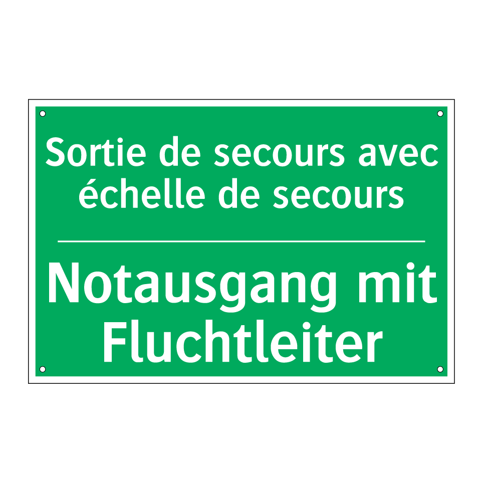 Notausgang mit Fluchtleiter - Sortie de secours avec échelle  /.../