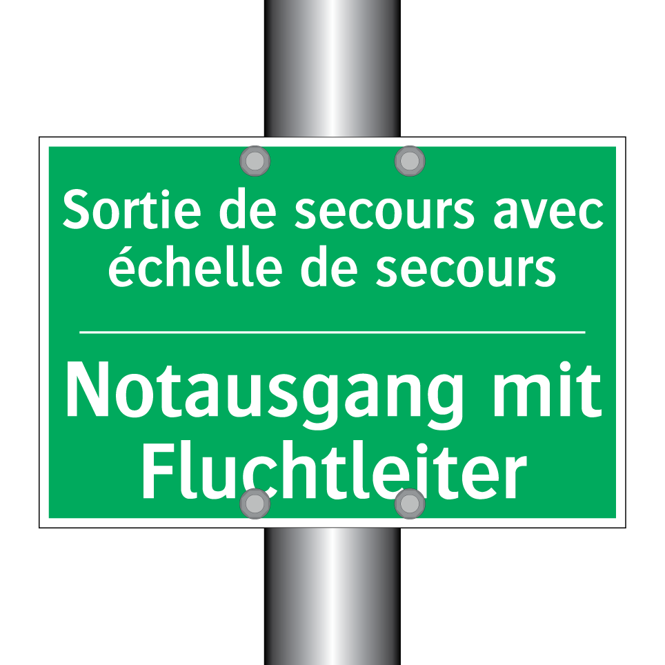 Notausgang mit Fluchtleiter - Sortie de secours avec échelle  /.../