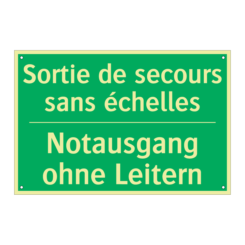 Notausgang ohne Leitern - Sortie de secours sans échelles /.../