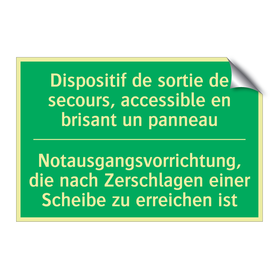 Notausgangsvorrichtung, die nach  /.../ - Dispositif de sortie de secours,  /.../