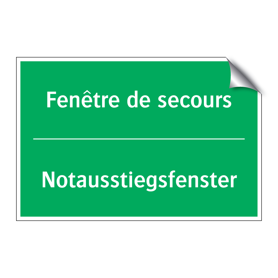 Notausstiegsfenster - Fenêtre de secours