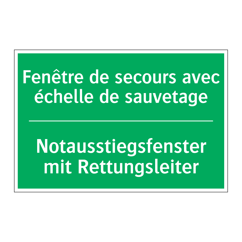 Notausstiegsfenster mit Rettungsleiter /.../ - Fenêtre de secours avec échelle  /.../