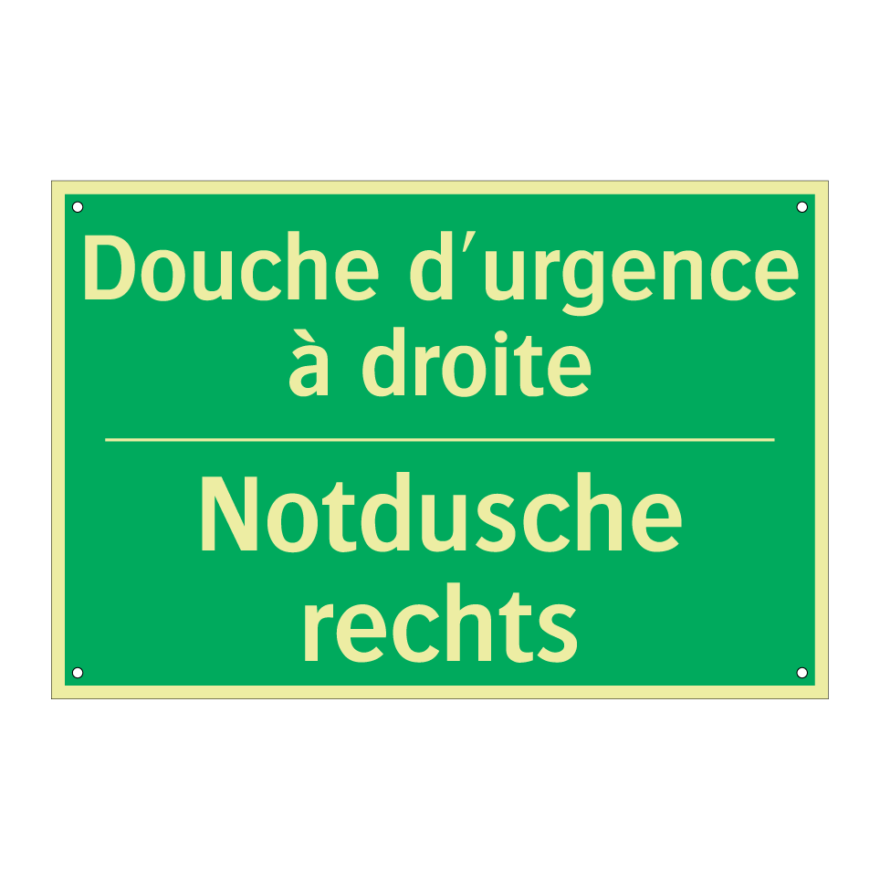 Notdusche rechts - Douche d'urgence à droite