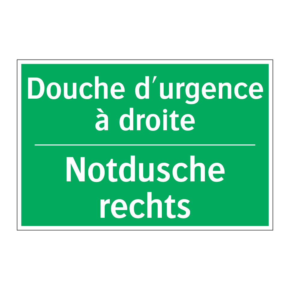 Notdusche rechts - Douche d'urgence à droite