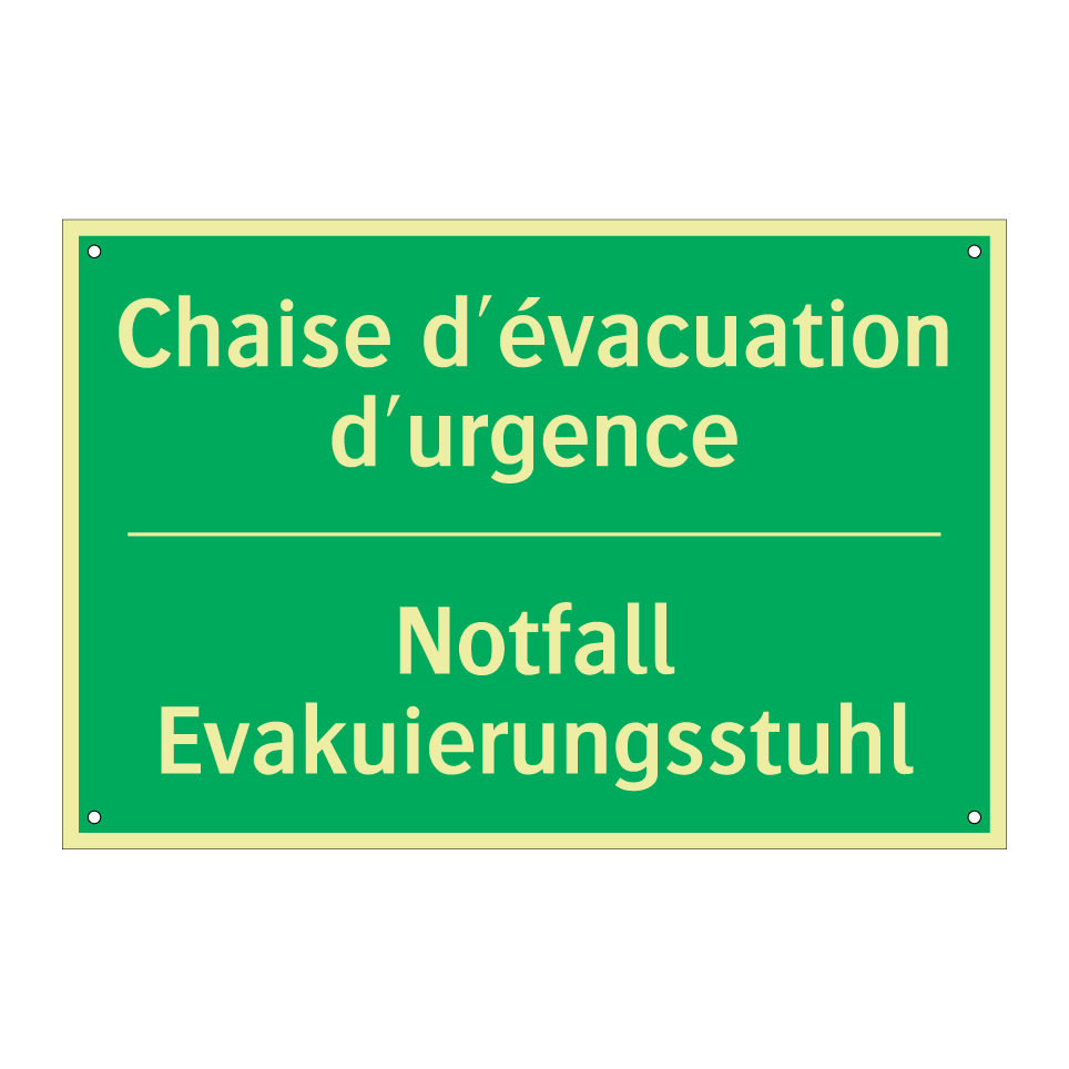 Notfall Evakuierungsstuhl - Chaise d'évacuation d'urgence