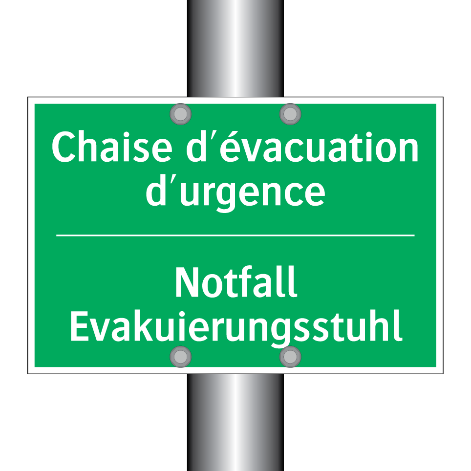 Notfall Evakuierungsstuhl - Chaise d'évacuation d'urgence