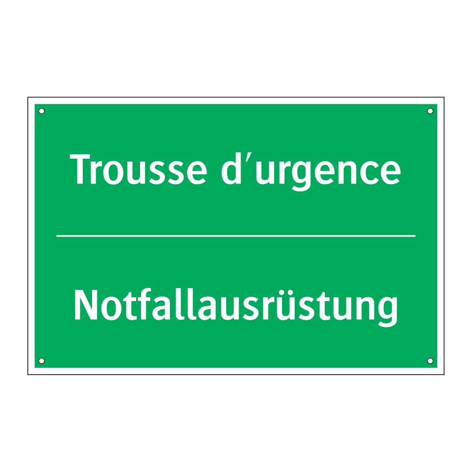 Notfallausrüstung - Trousse d'urgence