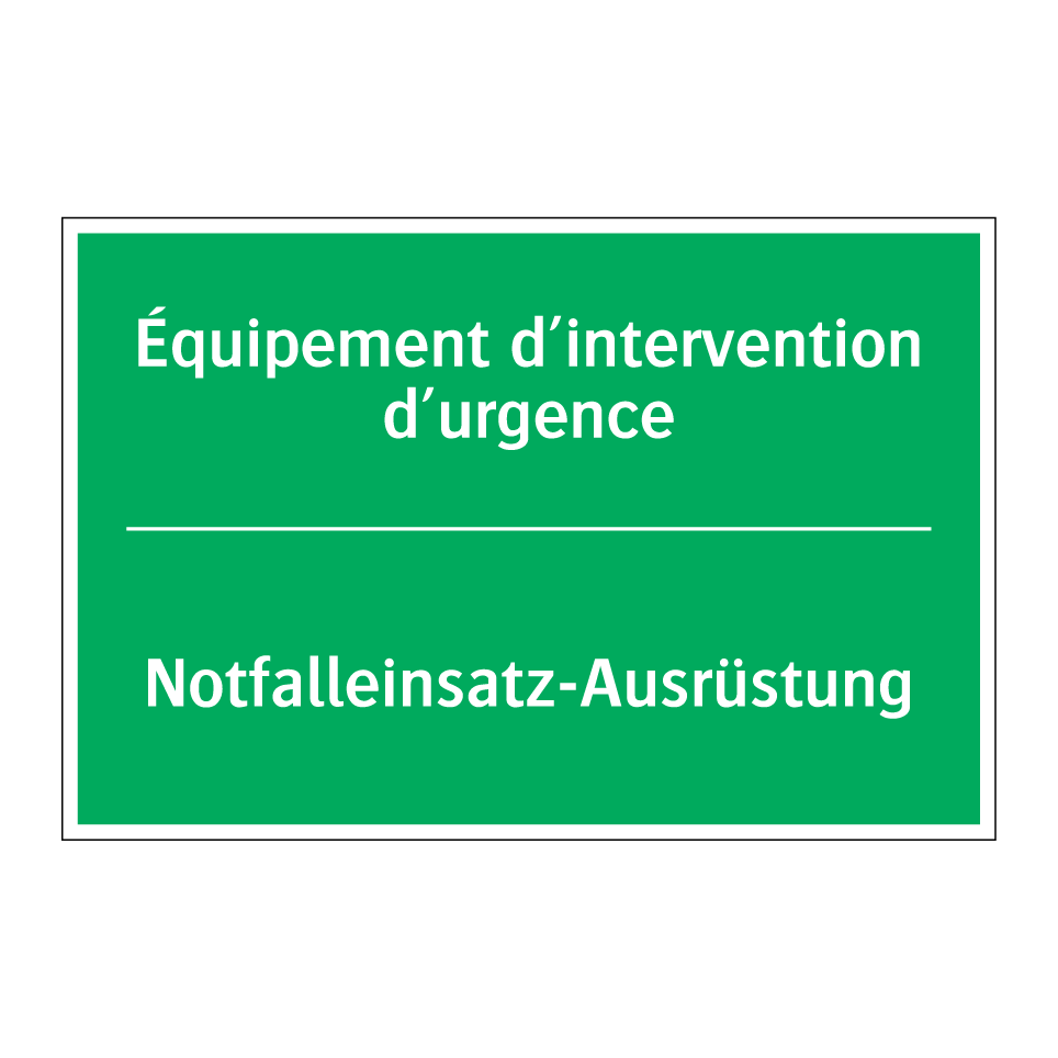 Notfalleinsatz-Ausrüstung - Équipement d’intervention d’urgence /.../
