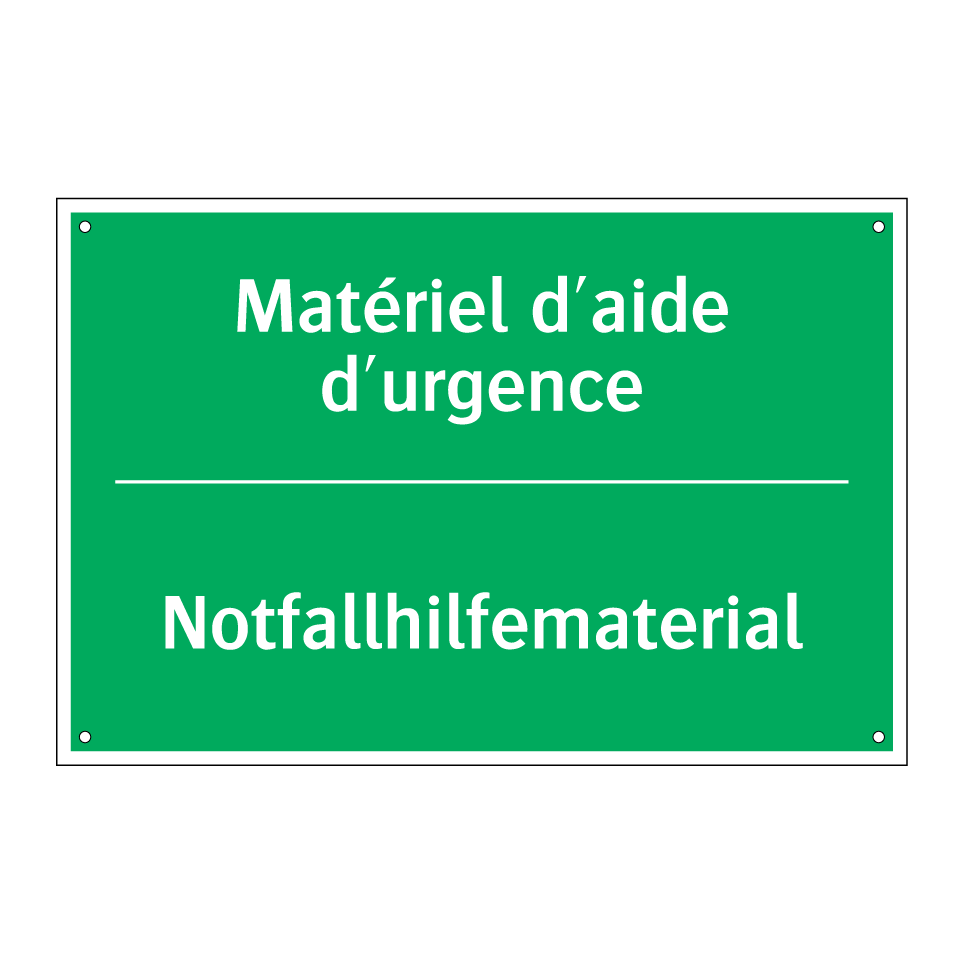 Notfallhilfematerial - Matériel d'aide d'urgence