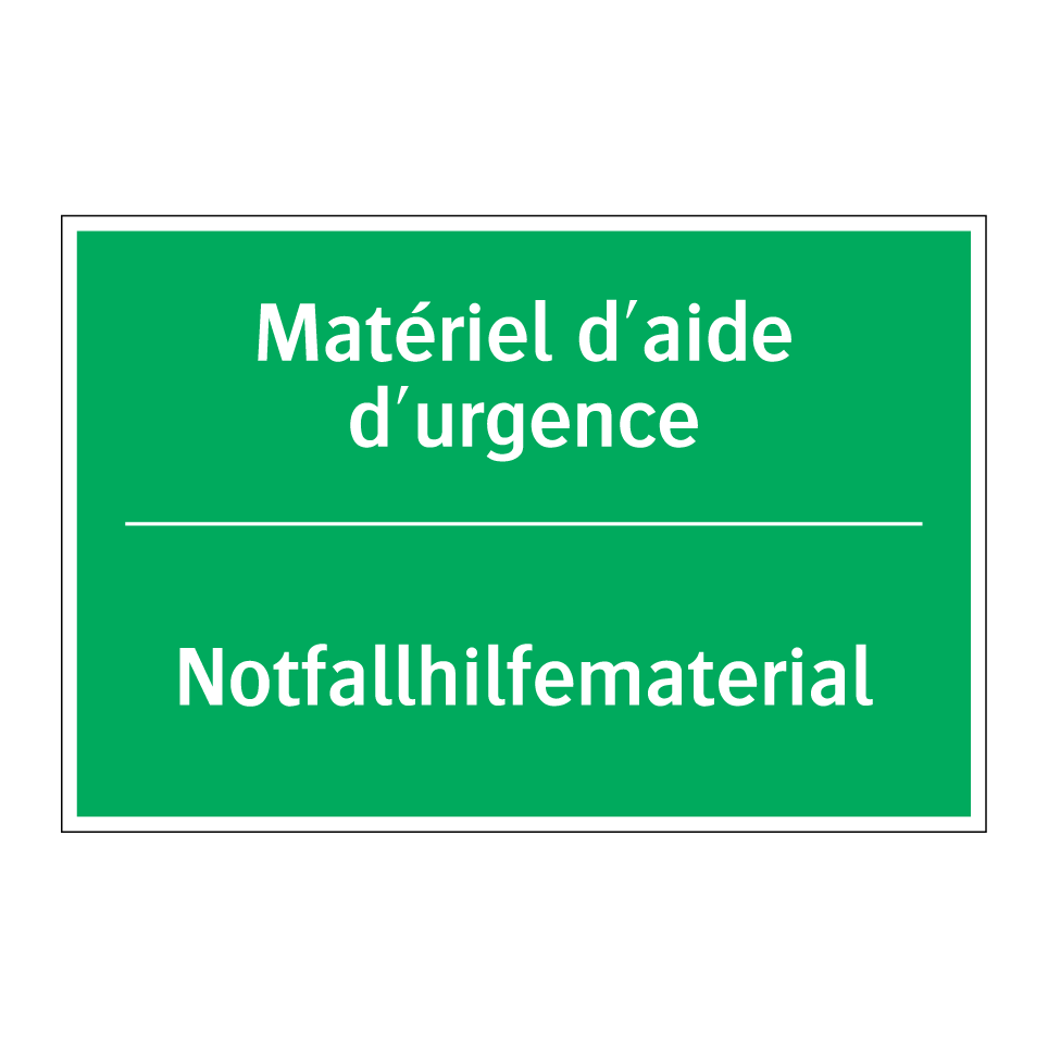 Notfallhilfematerial - Matériel d'aide d'urgence