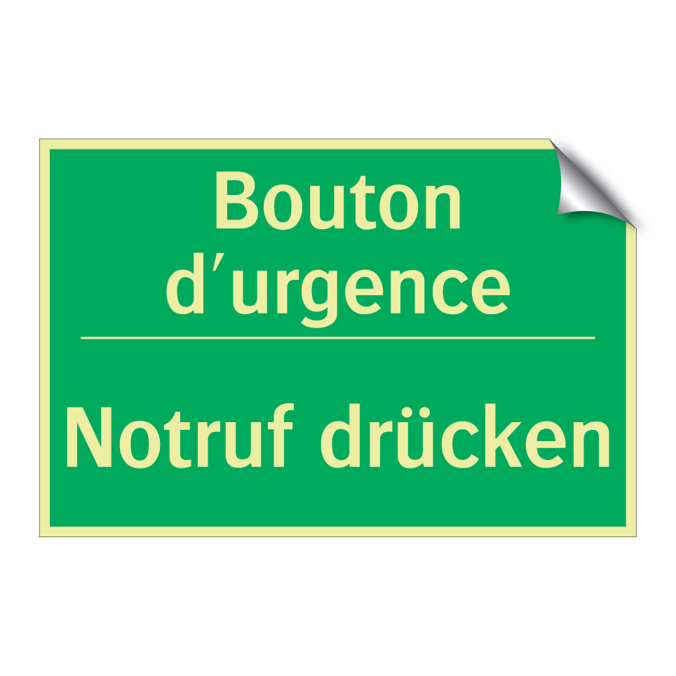 Notruf drücken - Bouton d'urgence