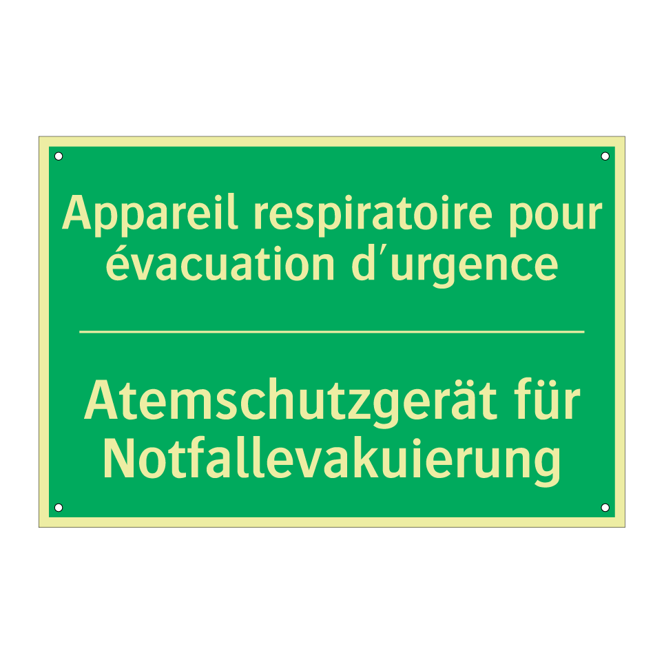 Atemschutzgerät für Notfallevakuierung /.../ - Appareil respiratoire pour évacuation  /.../