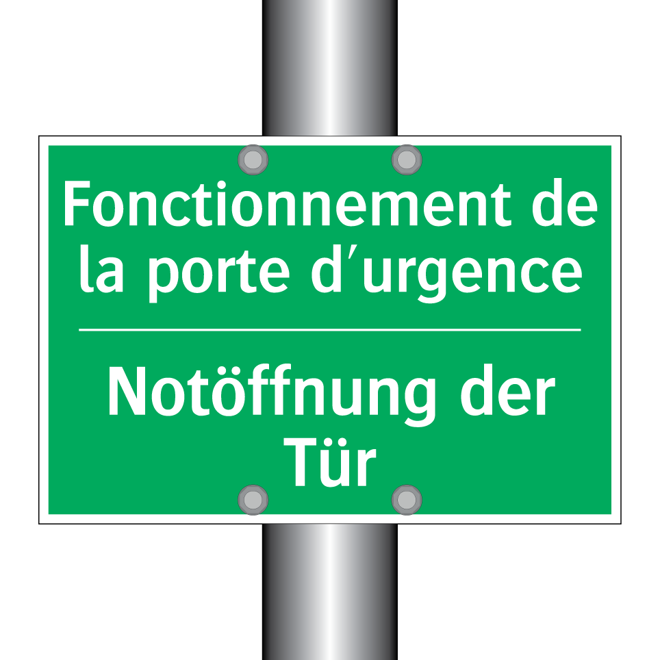 Notöffnung der Tür - Fonctionnement de la porte d'urgence /.../
