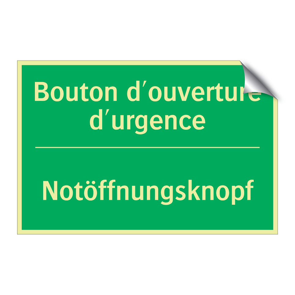 Notöffnungsknopf - Bouton d'ouverture d'urgence