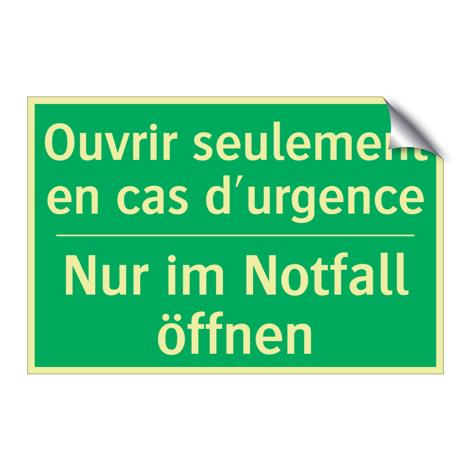 Nur im Notfall öffnen - Ouvrir seulement en cas d'urgence /.../
