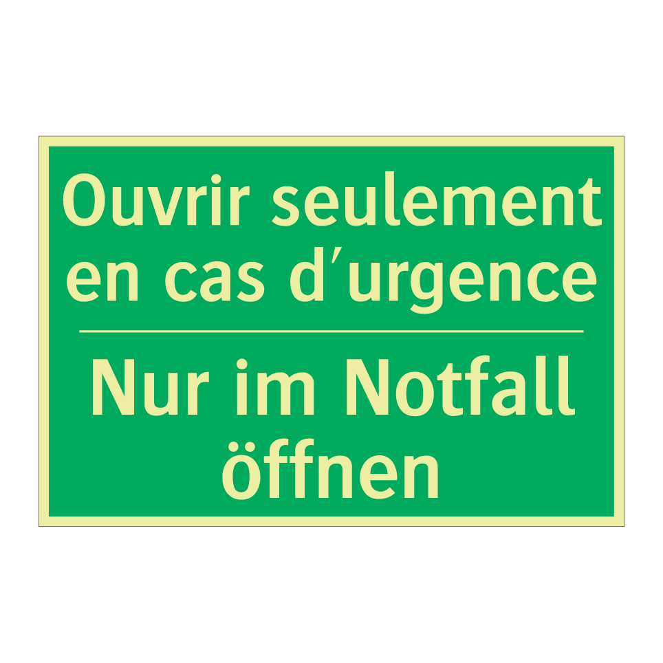Nur im Notfall öffnen - Ouvrir seulement en cas d'urgence /.../