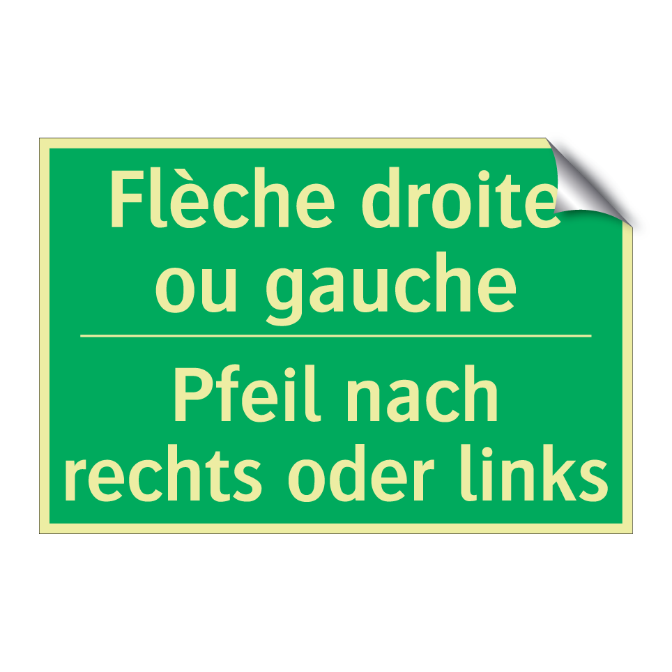 Pfeil nach rechts oder links - Flèche droite ou gauche