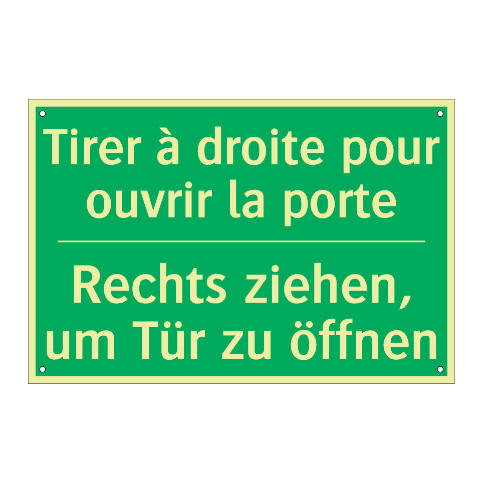 Rechts ziehen, um Tür zu öffnen /.../ - Tirer à droite pour ouvrir la  /.../