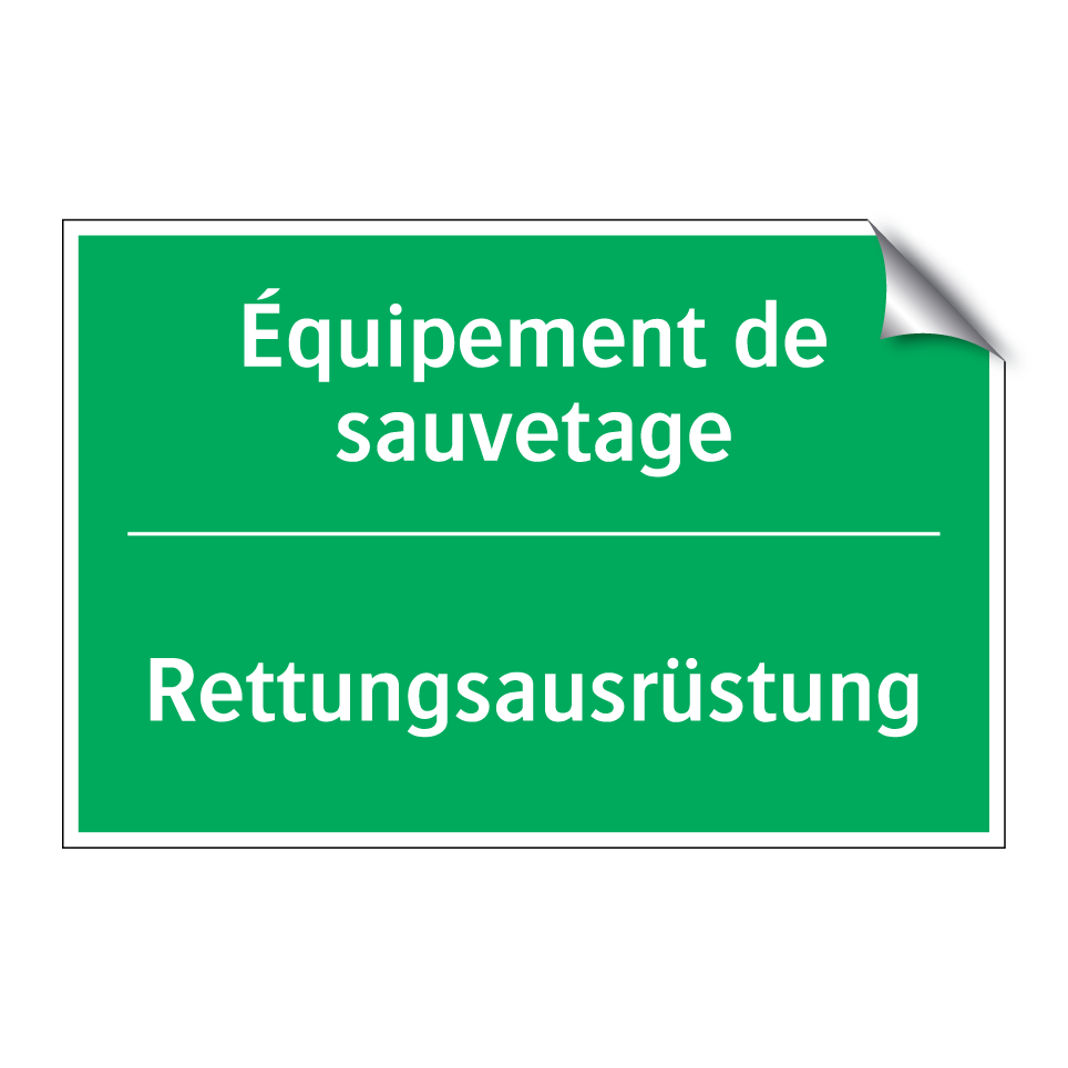 Rettungsausrüstung - Équipement de sauvetage