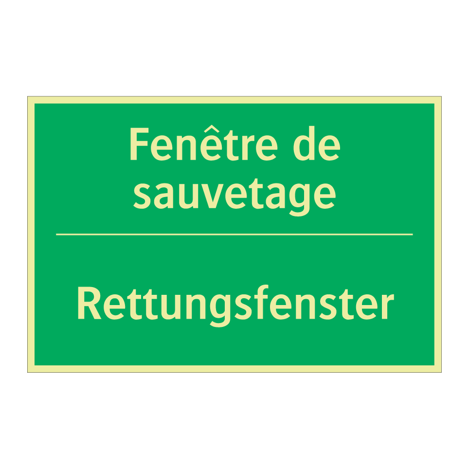 Rettungsfenster - Fenêtre de sauvetage