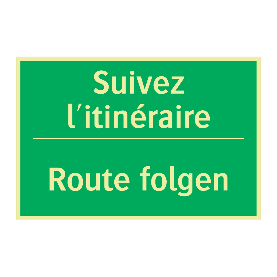 Route folgen - Suivez l'itinéraire