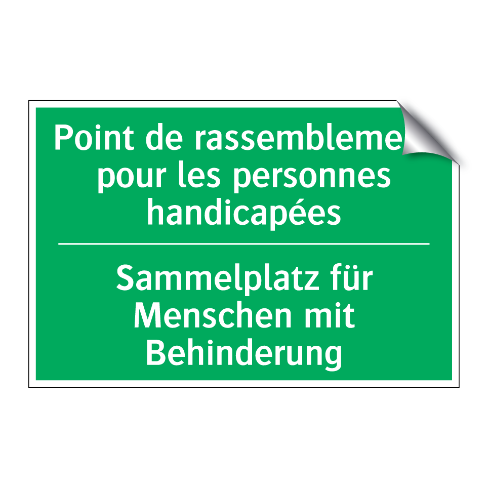 Sammelplatz für Menschen mit Behinderung /.../ - Point de rassemblement pour les  /.../