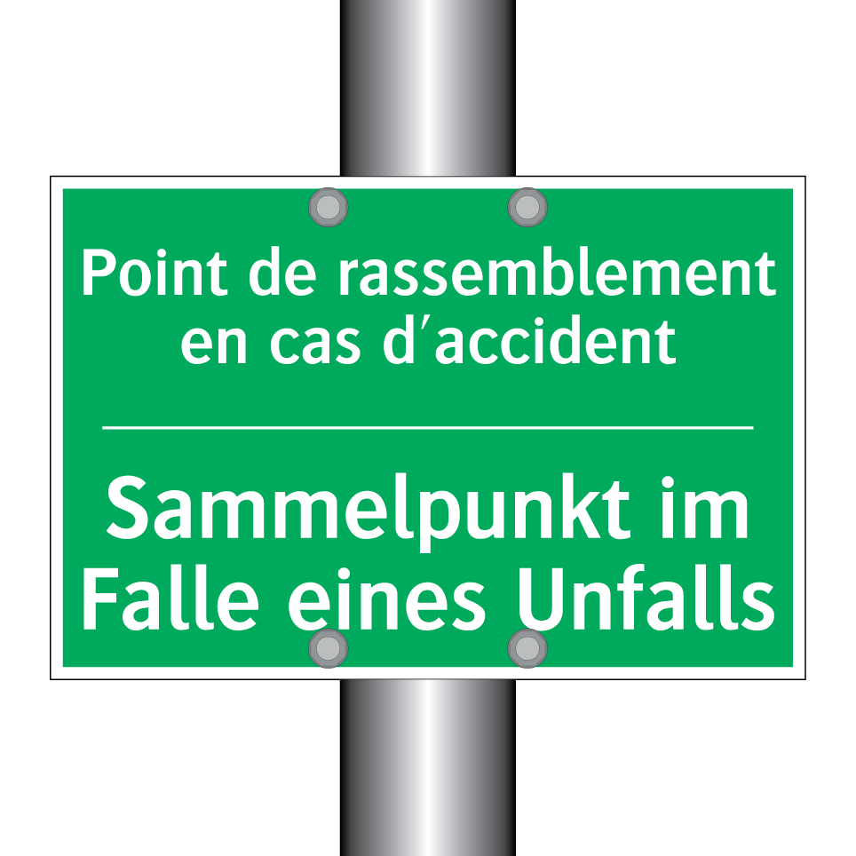 Sammelpunkt im Falle eines Unfalls /.../ - Point de rassemblement en cas  /.../