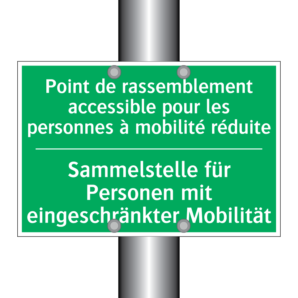 Sammelstelle für Personen mit  /.../ - Point de rassemblement accessible  /.../