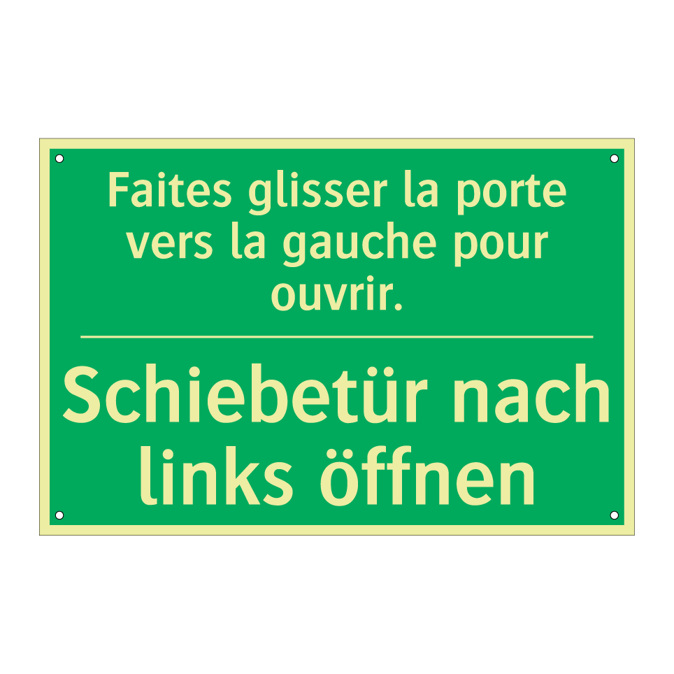 Schiebetür nach links öffnen - Faites glisser la porte vers la  /.../