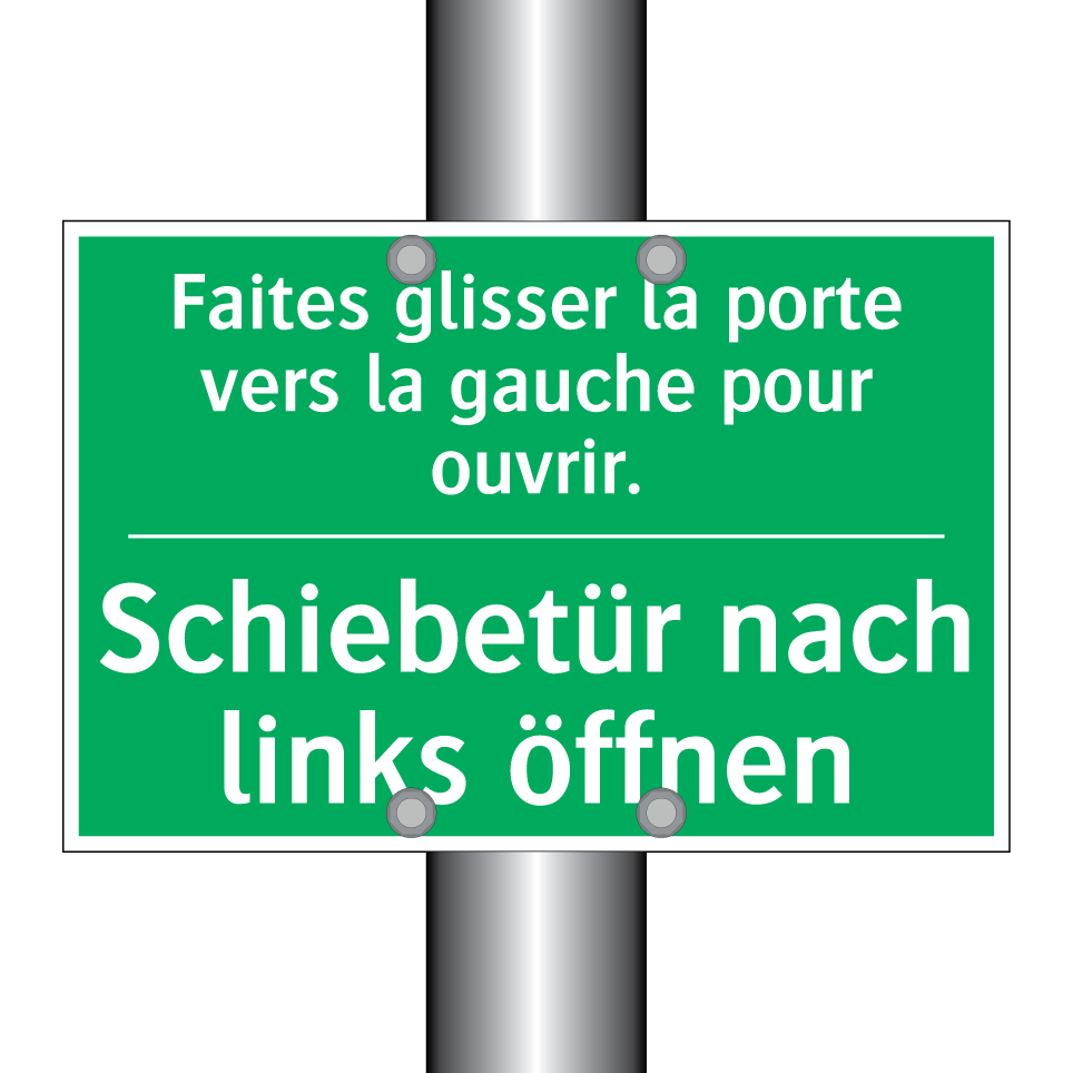 Schiebetür nach links öffnen - Faites glisser la porte vers la  /.../
