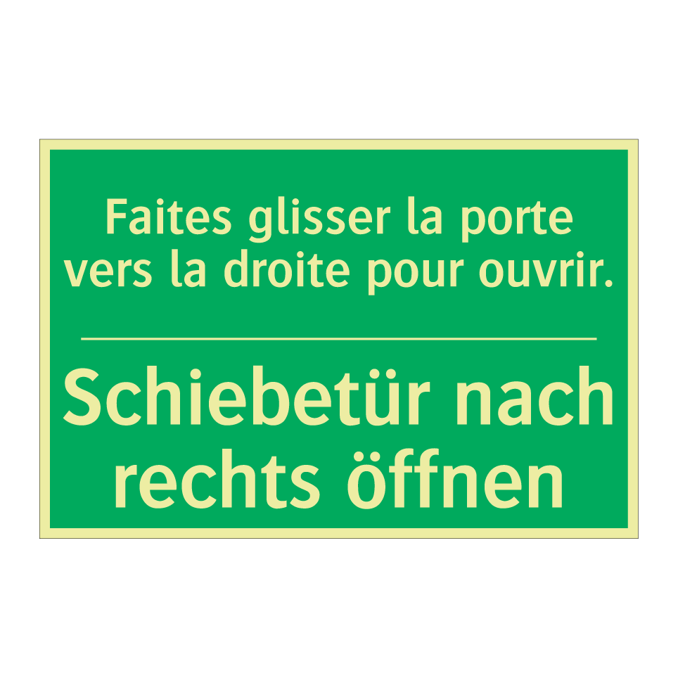 Schiebetür nach rechts öffnen - Faites glisser la porte vers la  /.../