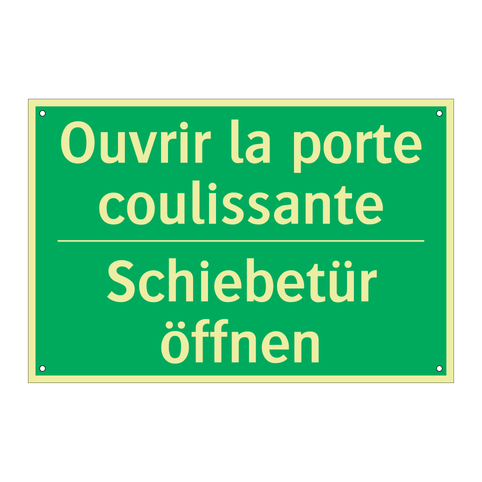Schiebetür öffnen - Ouvrir la porte coulissante