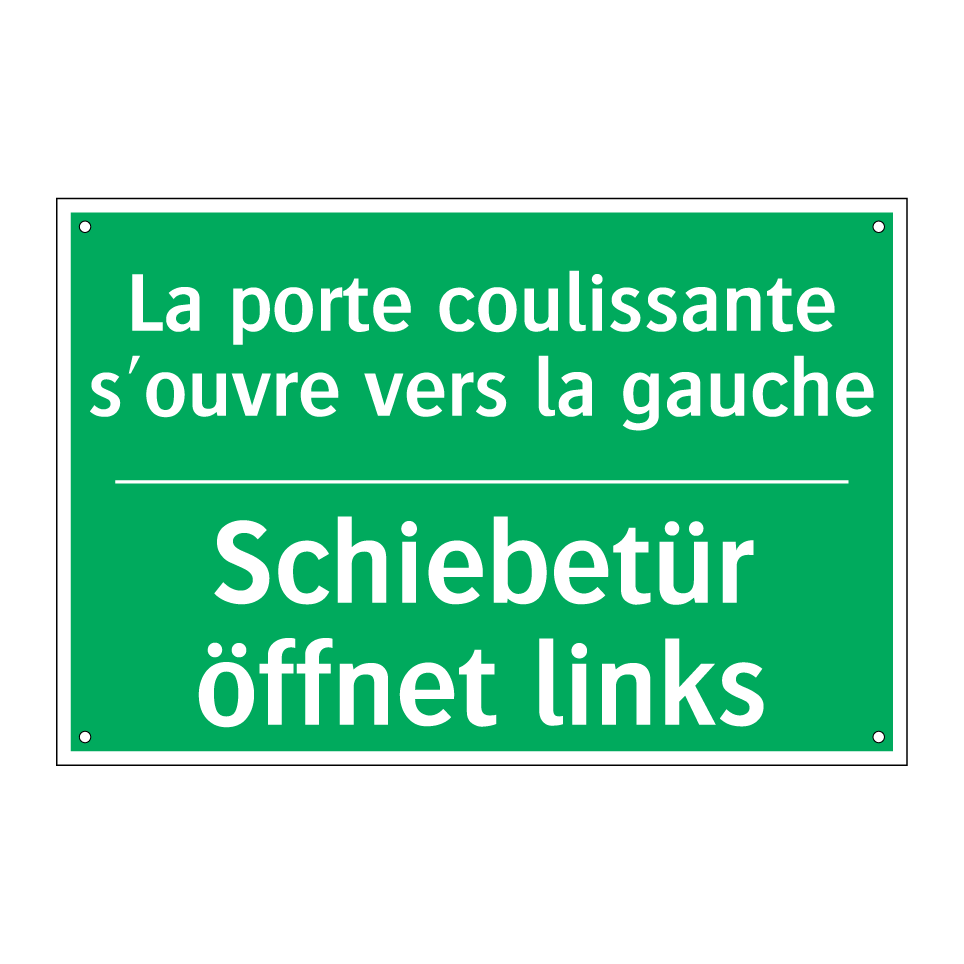 Schiebetür öffnet links - La porte coulissante s'ouvre vers  /.../