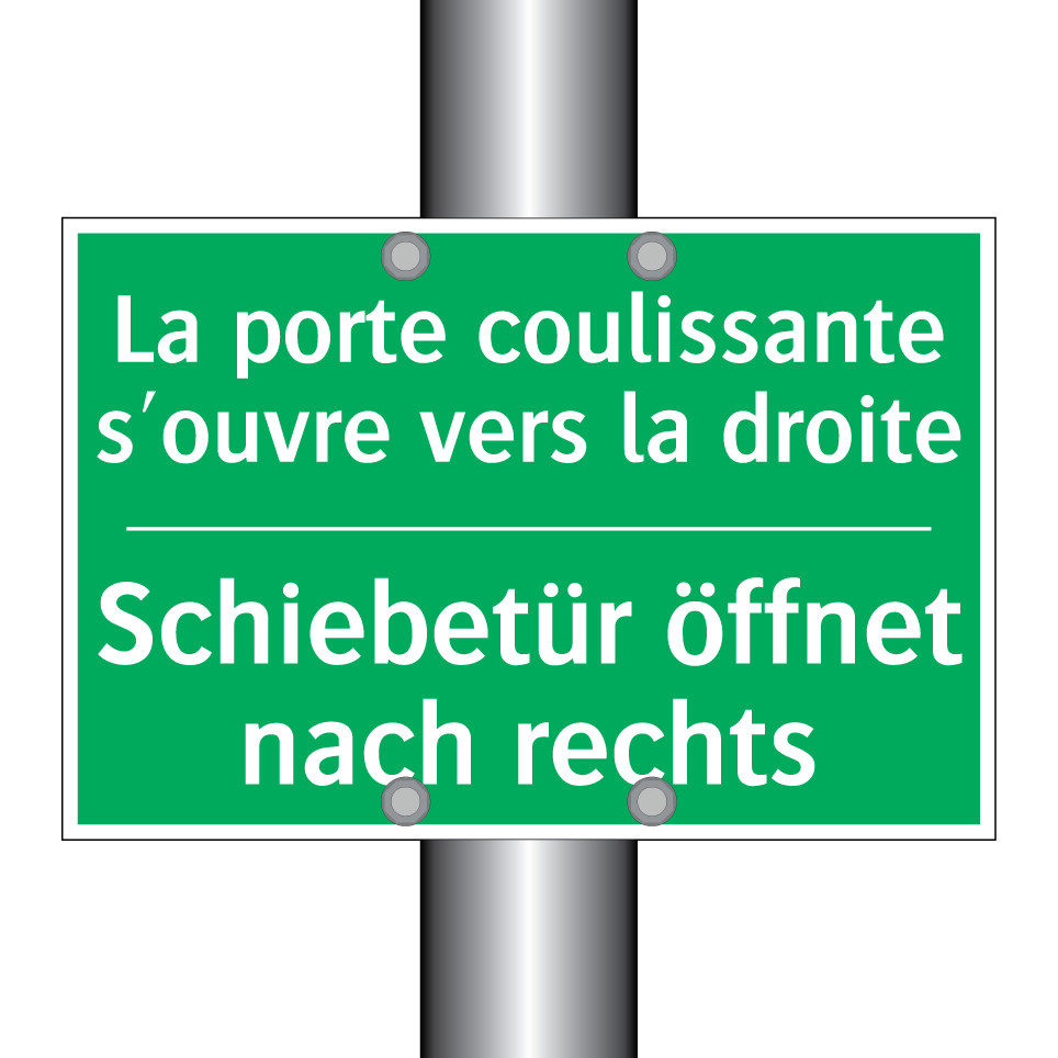 Schiebetür öffnet nach rechts - La porte coulissante s'ouvre vers  /.../