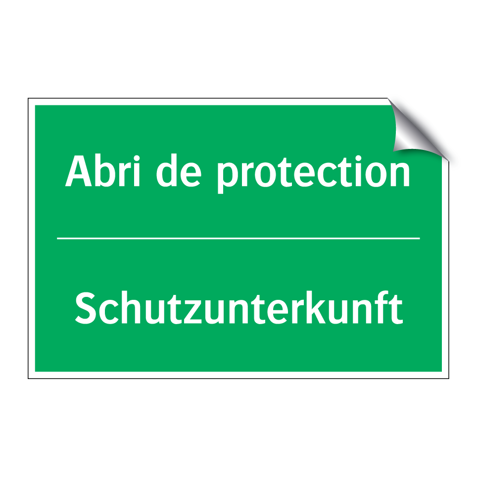 Schutzunterkunft - Abri de protection