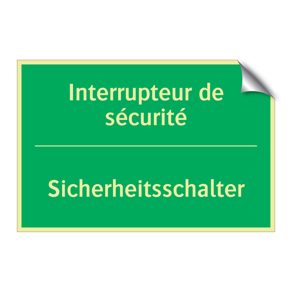 Sicherheitsschalter - Interrupteur de sécurité