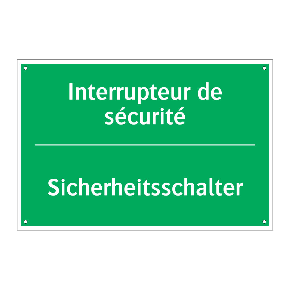 Sicherheitsschalter - Interrupteur de sécurité