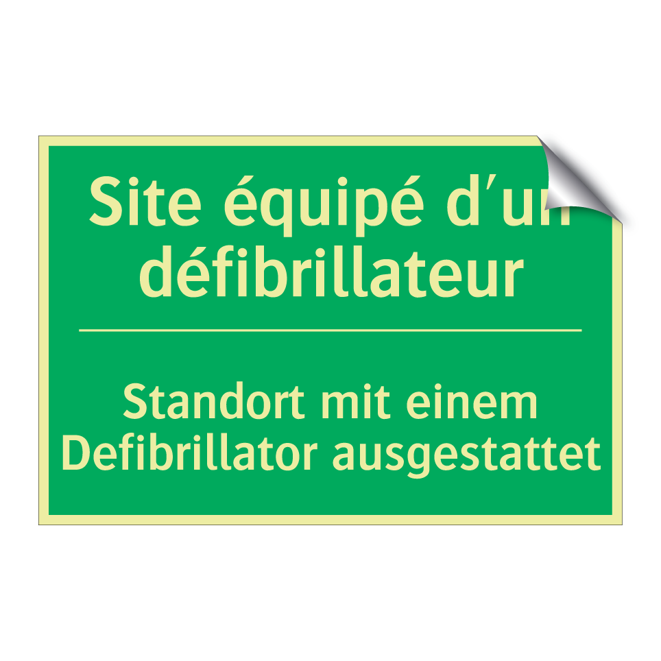 Standort mit einem Defibrillator  /.../ - Site équipé d'un défibrillateur /.../