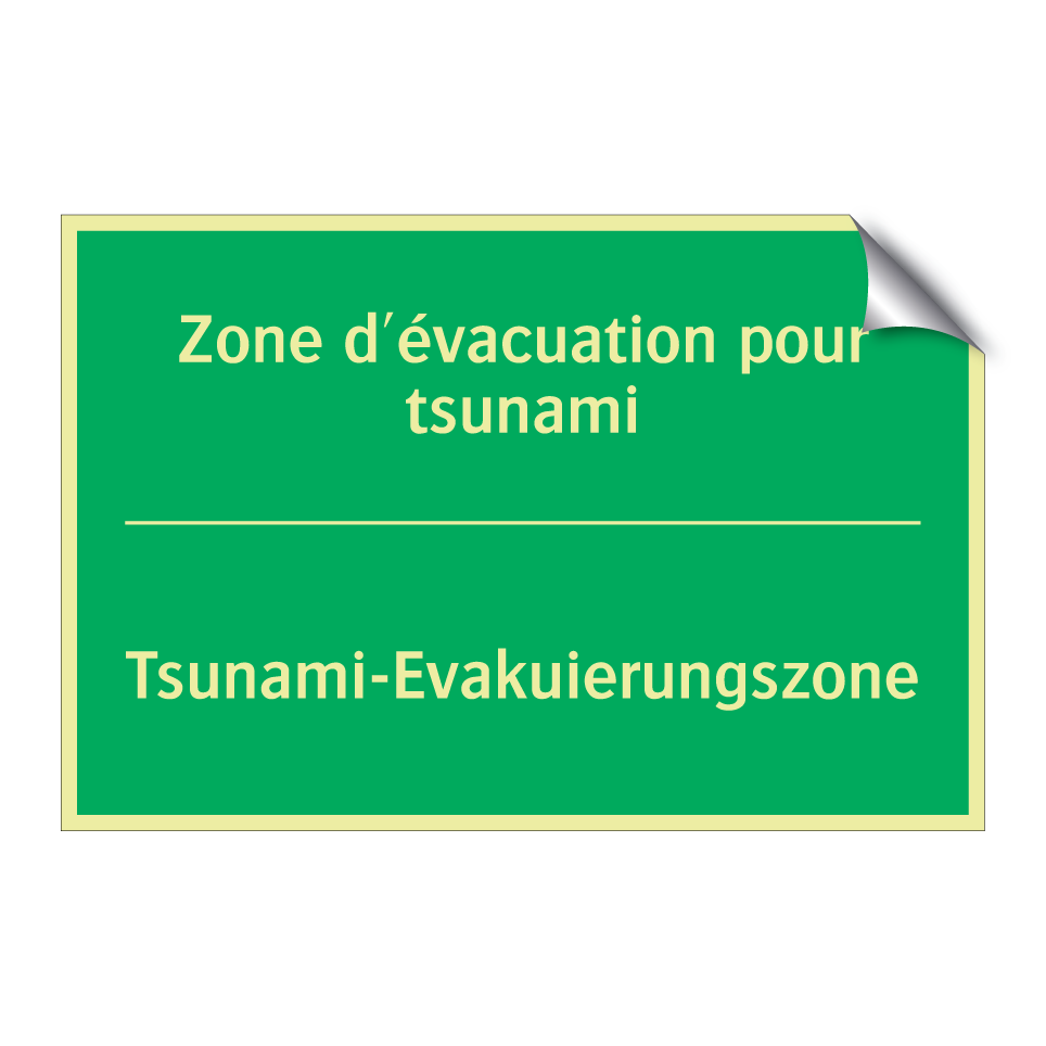 Tsunami-Evakuierungszone - Zone d'évacuation pour tsunami
